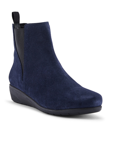 Boots compensées zippées et élastiquées