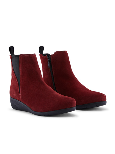 Boots compensées zippées et élastiquées