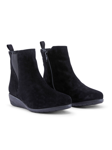 Boots compensées zippées et élastiquées