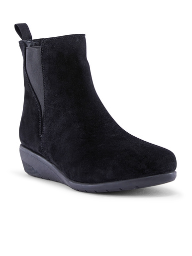 Boots compensées zippées et élastiquées