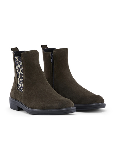 Boots à zip bout rond