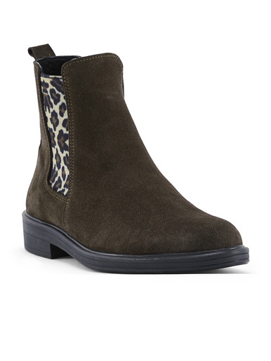 Boots à zip bout rond