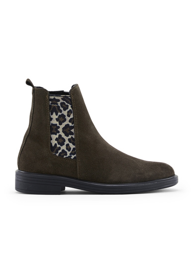 Boots à zip bout rond