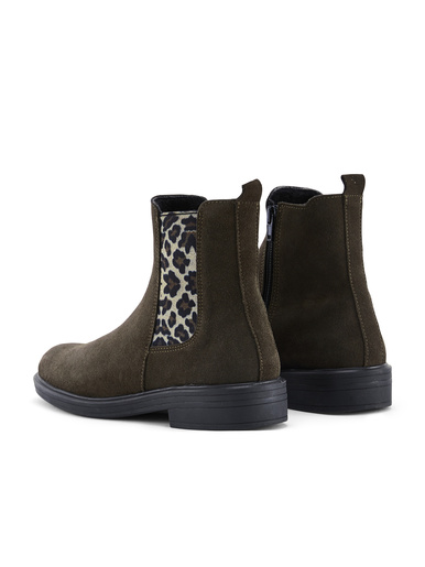 Boots à zip bout rond