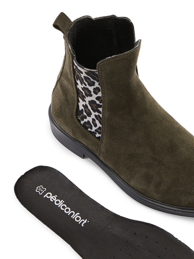 Boots à zip bout rond