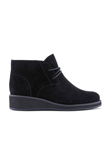 Bottines compensées cuir velours