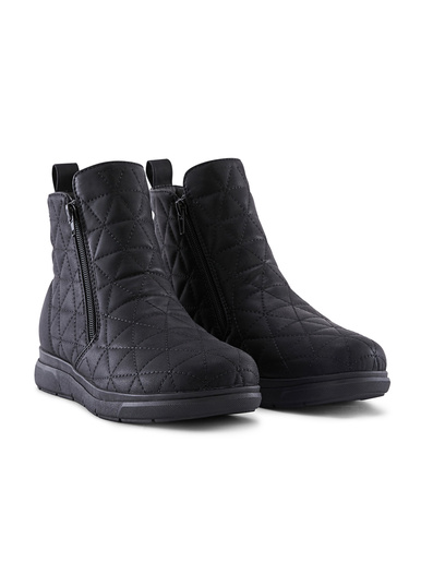Boots en cuir à double zip