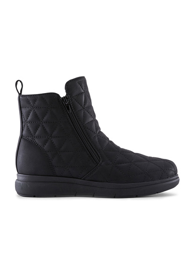 Boots en cuir à double zip