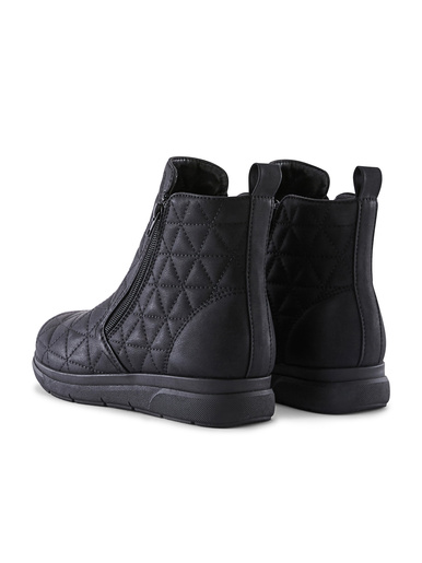 Boots en cuir à double zip