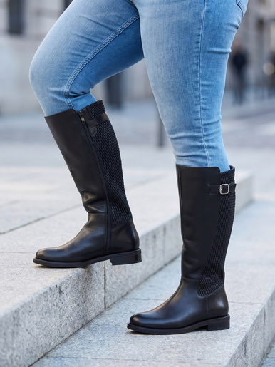 Bottes hautes mollets larges XL