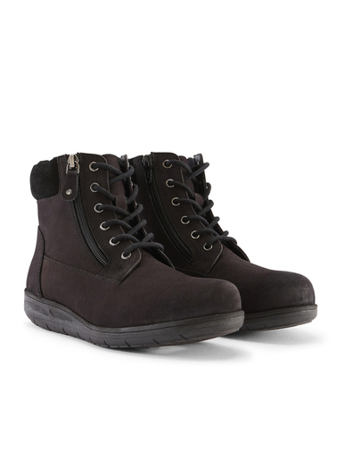 Bottines à lacets et zips