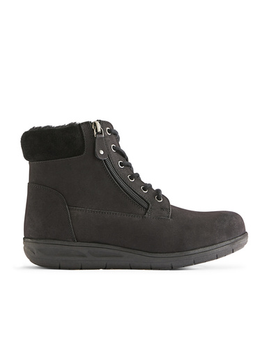 Bottines à lacets et zips