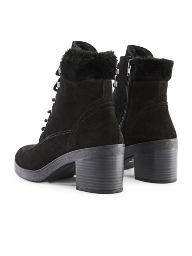 Bottines à lacets et zip côté