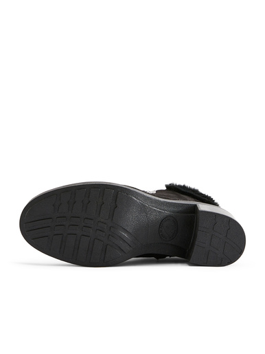 Bottines à lacets et zip côté