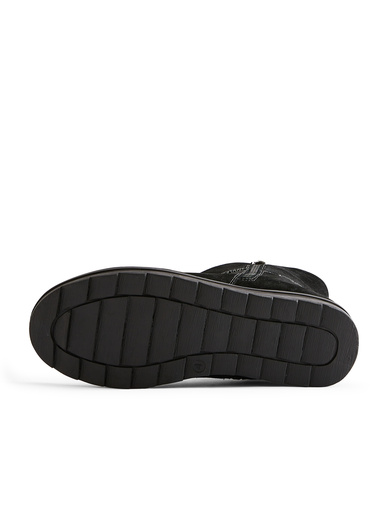 Bottines zippées cuir velours