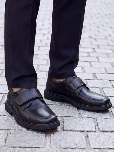 Derbies à scratchs en cuir