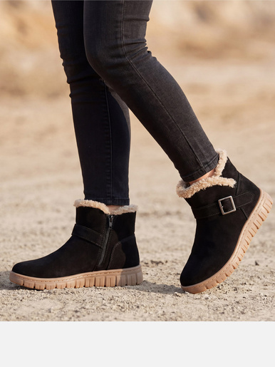 Bottines zippées doublées