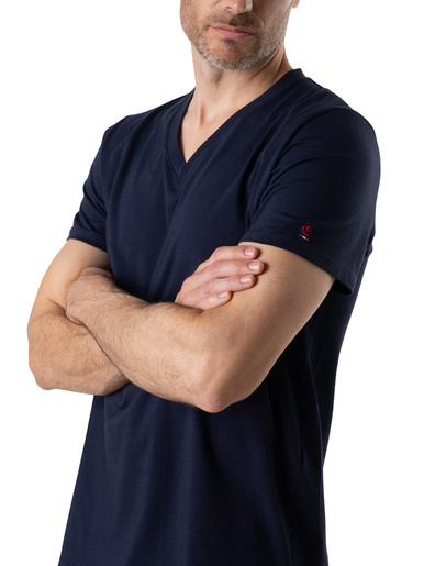 Tee-shirt col V Fait en France - Eminence - Marine