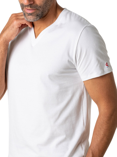 Tee-shirt col V Fait en France - Eminence - Blanc