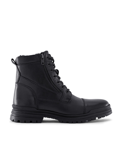 Bottines montantes lacets et zip