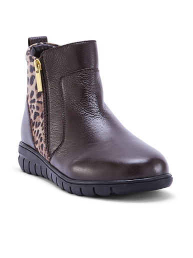 Boots cuir 2 zips