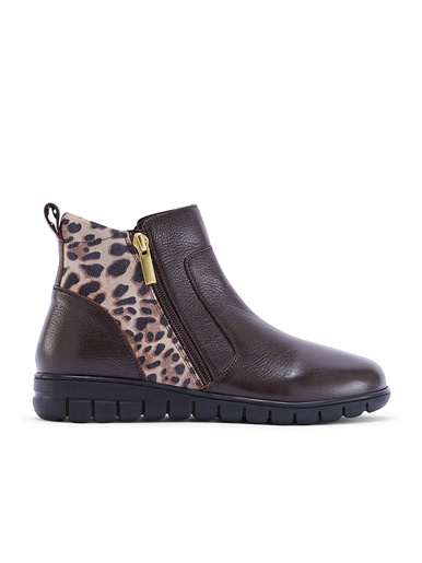 Boots cuir 2 zips