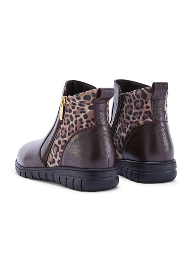 Boots cuir 2 zips