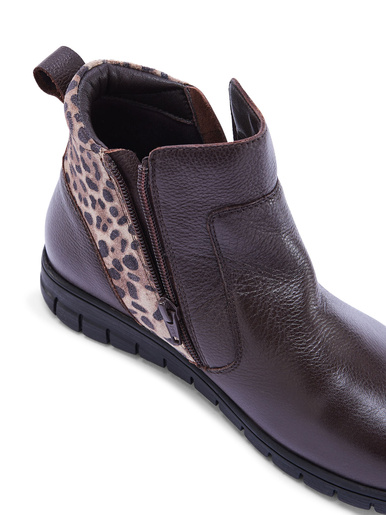Boots cuir 2 zips