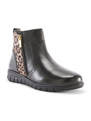 Boots cuir 2 zips