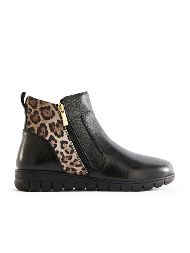 Boots cuir 2 zips
