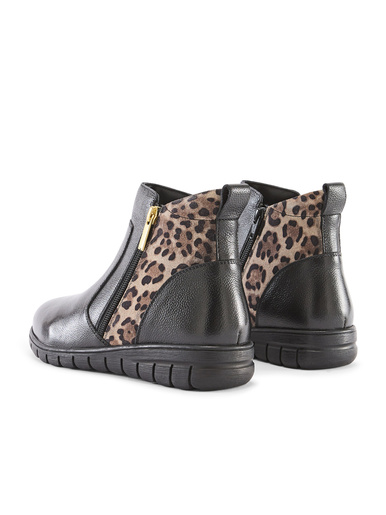 Boots cuir 2 zips