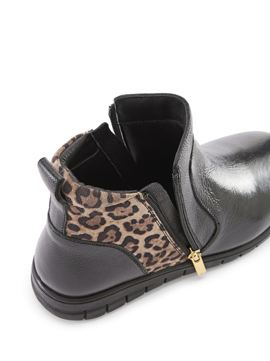 Boots cuir 2 zips