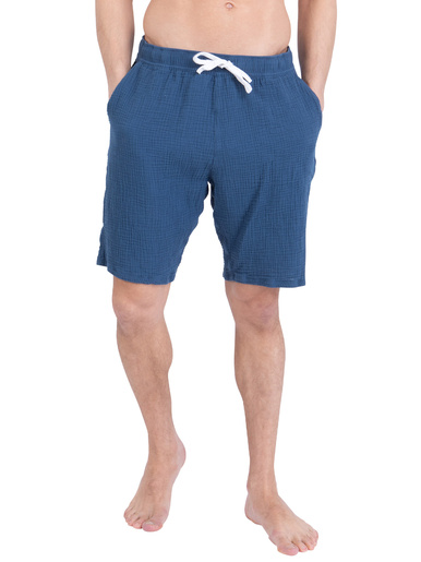 Pyjacourt Easy Coton - Athéna - Haut bleu gris / bas marine