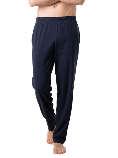 Pyjama Sport Club col V - Eminence - Haut cobalt imprime rayure/bas marine