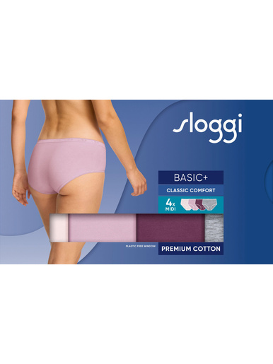 Lot de 4 slips midi Basic +