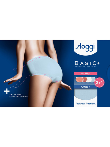Lot de 4 slips midi Basic +