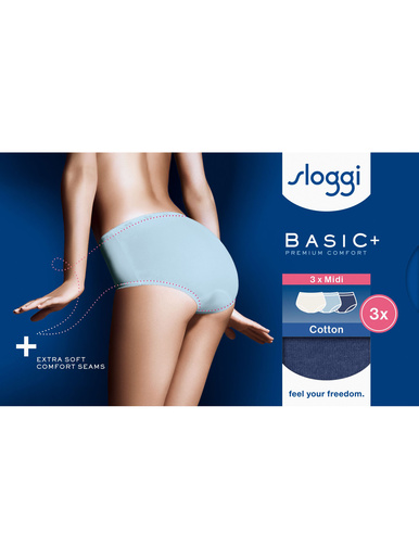 Lot de 3 slips midi Basic+
