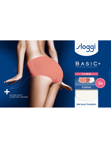 Lot de 3 slips midi Basic+