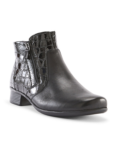 Boots cuir double zip