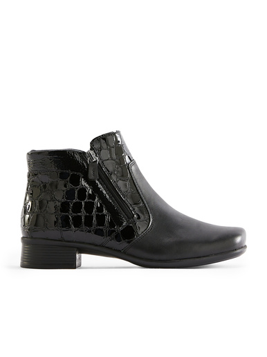 Boots cuir double zip