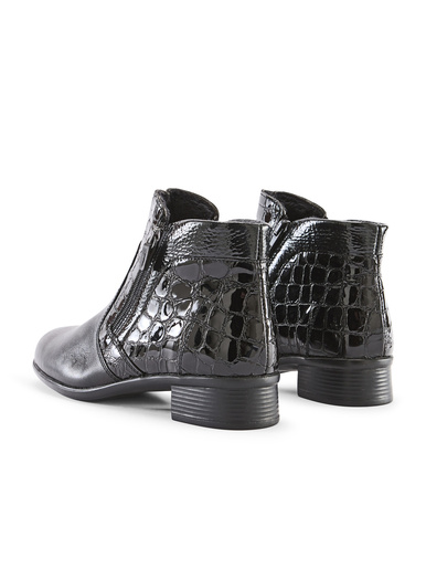 Boots cuir double zip