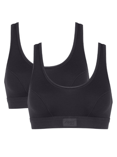 Lot de 2 tops Double Comfort - Sloggi - Noir