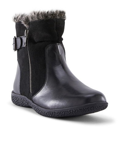 Boots fourrées à double zip