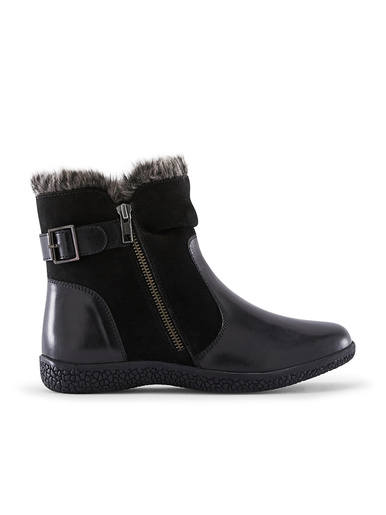 Boots fourrées à double zip