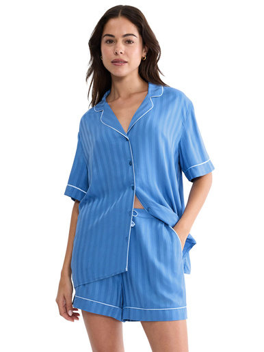 Chemise boyfried Amourette Jacquard
