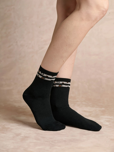 Lot de 3 mi-chaussettes motif