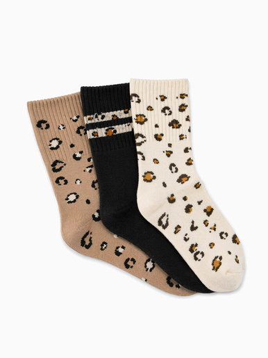 Lot de 3 mi-chaussettes motif