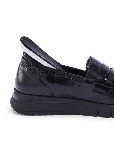 Mocassin cuir semelle compensée