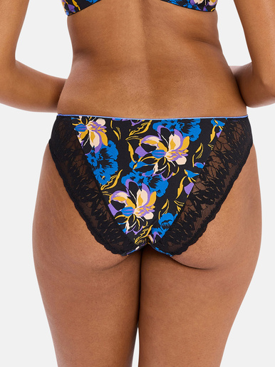Slip microfibre imprimée Eloane - Sans Complexe - Sombre floraison