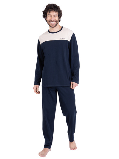 Pyjama long col rond